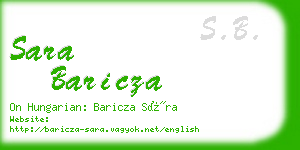 sara baricza business card